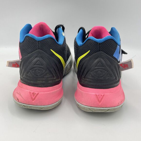 Nike Kyrie 5 Just Do It MENS SIZE 8 AO2918-003 Black Multi Neon Pink Blue Yellow - Picture 5 of 11